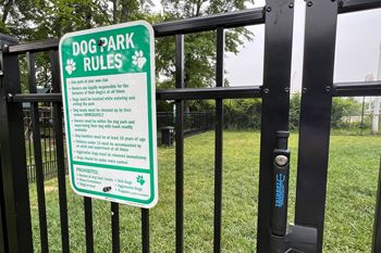 Dog Park Rules Sign at Walnut Creek Townhomes, Cincinnati
